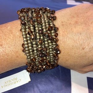 Bronze Beaded Bracelet NWT Spiral